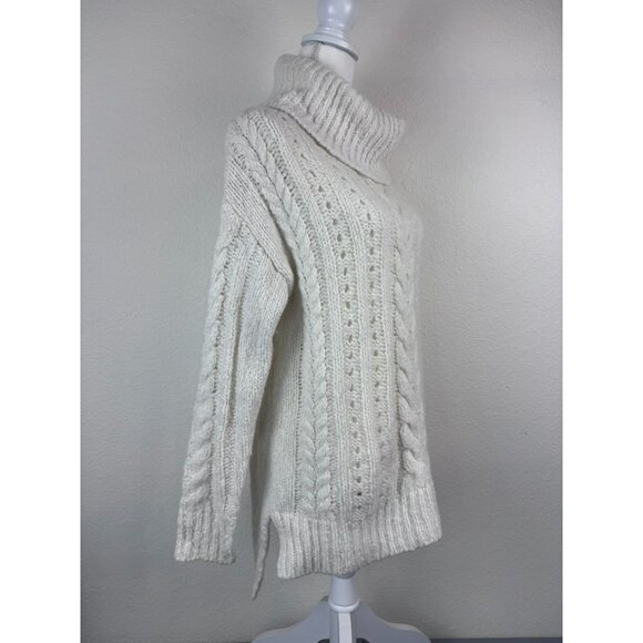 Smartwool women's XS ivory moon ridge boyfriend wool blend oversized sweater - Picture 6 of 10